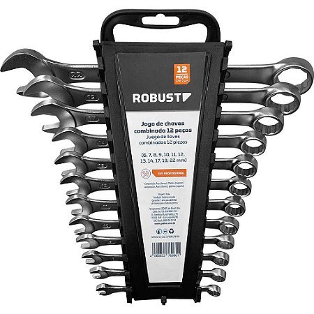 CHAVE COMBINADA JG 06A22MM COM 12PEÇAS ROBUST