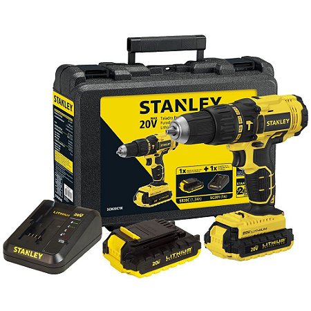 PARAFUSADEIRA/FURADEIRA DE IMPACTO STANLEY BATERIA 20V