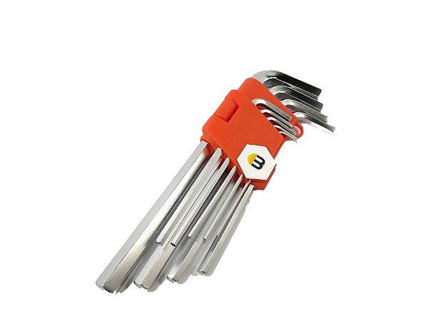 JOGO DE CHAVE ALLEN LONGA NIQUELADA  1,5-10MM BOLTH