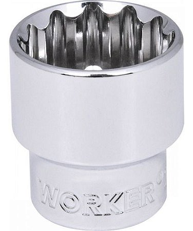 SOQUETE ESTRIADO ENCAIXE 1/2" 32MM WORKER