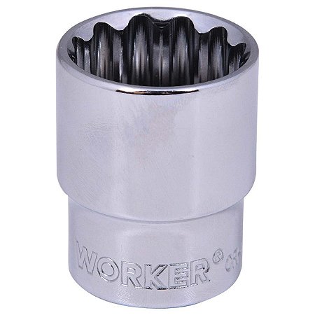 SOQUETE ESTRIADO ENCAIXE 1/2" 23MM WORKER