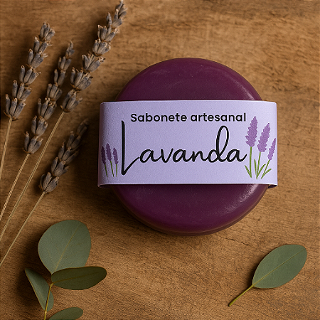 Sabonete artesanal de lavanda