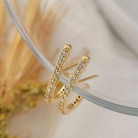 Brinco Julie Banhado a Ouro 18K