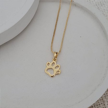 Colar Patinha Vazada Banhado a Ouro 18K