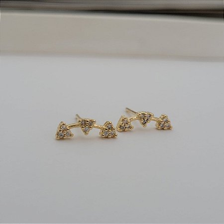 Brinco Seta Banhado a Ouro 18K