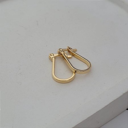 Brinco Argola Gota Pequena Banhado a Ouro 18K