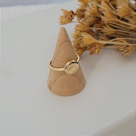 Anel Circulo Fechado Banhado a Ouro 18K