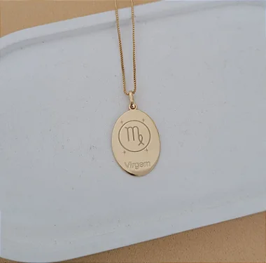 Colar Zodiakós Banhado a Ouro 18K