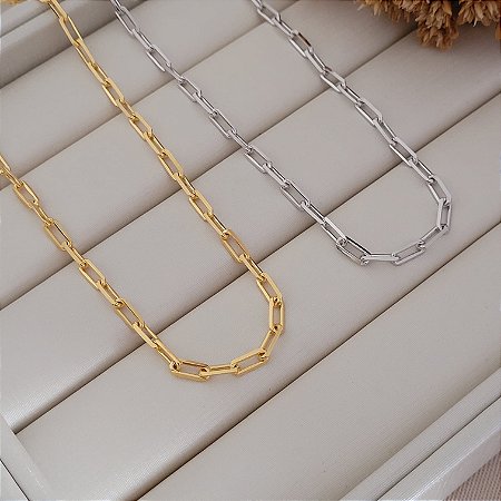 Colar Corrente Cartier 1MM Banhado