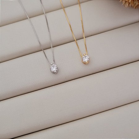 Colar Ponto de Luz  Banhado