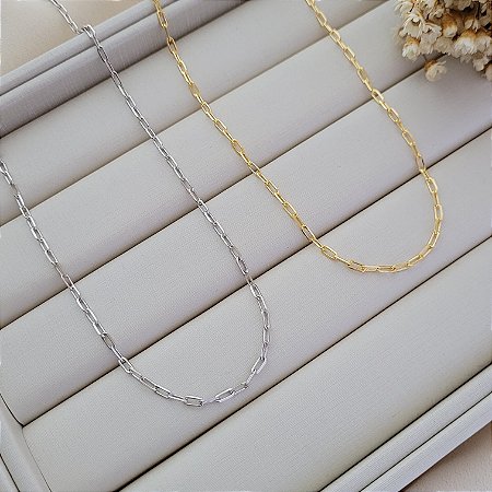 Colar Corrente Cartier 0,60mm Banhado