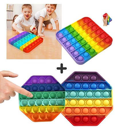 Empurre Pop It Fidget Toy Brinquedo Antistress Bolha