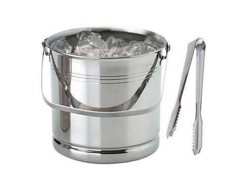 Balde de Gelo Aço Inox com Pegador e Bandeja Separadora 1,5 L