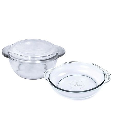 Conjunto Terrina Redonda Tampa 2,3L + Assadeira 2,4L Vitazza