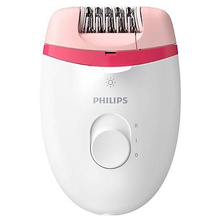 Depilador PHILIPS Satinelle Essential BRE255/00 Bivolt Branco com Rosa