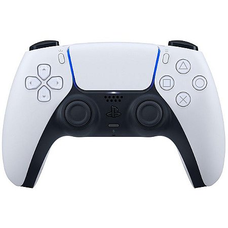 GAMES - Controle Game Sem Fio Sony DualSense CFI-ZCT1W para PlayStation 5 - Cor Branco com Preto