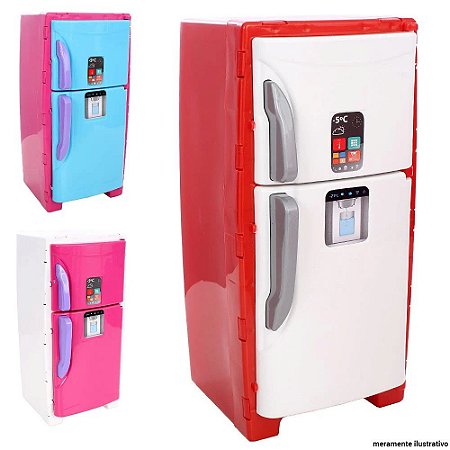 Geladeira Mini Freezer com Acessórios Colorida BS Toys