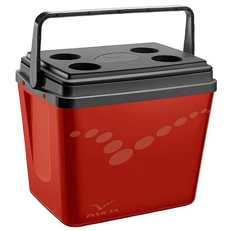 Caixa Térmica INVICTA Cooler Pop 34L Alça Praia Vermelha
