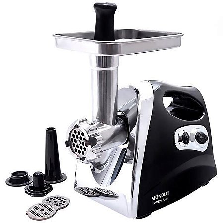 Moedor de Alimentos Mondial Premium MC-03 500 watts 127V ~ 60Hz - Cor Preto com Prata