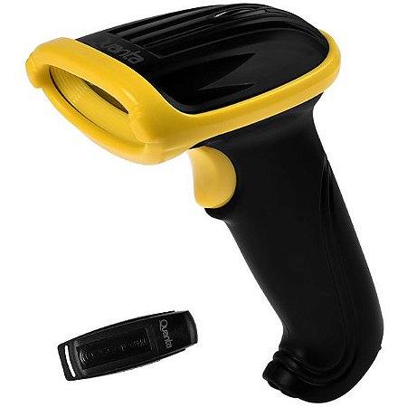 Leitor de Códigos de Barras Quanta QTLCB95BT com Bluetooth Bivolt - Cor Preto com Amarelo