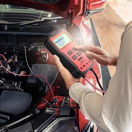 Testador de Bateria para Carro 30-220Ah 2000CCA Ferramenta de Diagnóstico DANCEL BST100 12V - Cor Vermelho