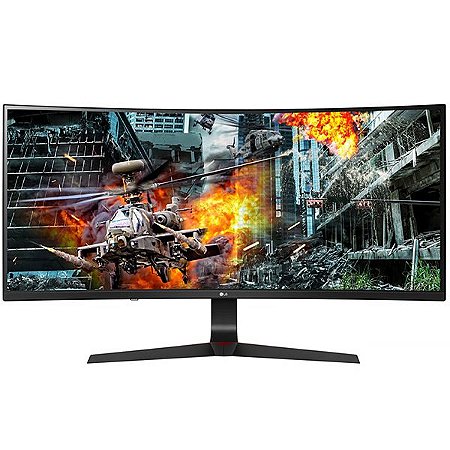 Games - Monitor LG Gaming Curved de 34" LG UltraGear 34GL750-B Full HD 21:9 com Display Port e HDMI Bivolt - Cor Preto