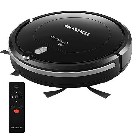 Robô Aspirador Mondial Fast Clean Plus RB-03 200 ml com 35 Watts Bivolt - Cor Preto