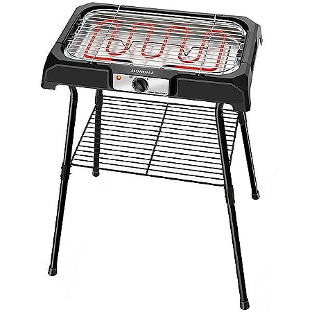 Churrasqueira Elétrica Mondial Grand Steak & Grill CH-06 2.000 Watts 220V ~ 50 / 60 Hz - Cor Preta