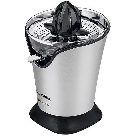 Espremedor de Frutas Mondial Citrus Juicer E-20 100 Watts 220V ~ 50 / 60 Hz - Cor Prata com Preto