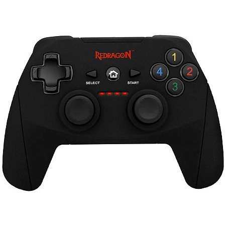 GAMES - Controle Sem Fio REDRAGON Harrom G808 para PlayStation 3 e PC Preto