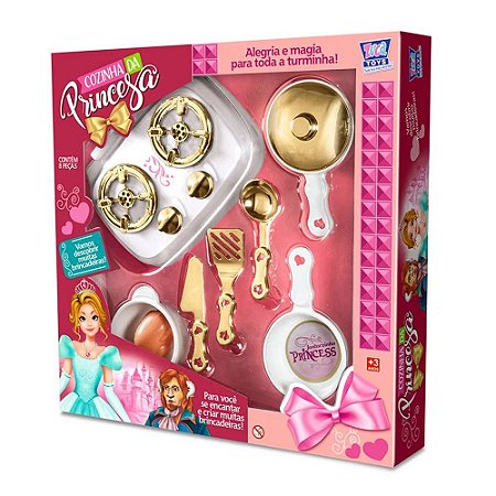 Brinquedo Infantil Kit Cozinha da Princesa com 8 Peças Zuca Toys