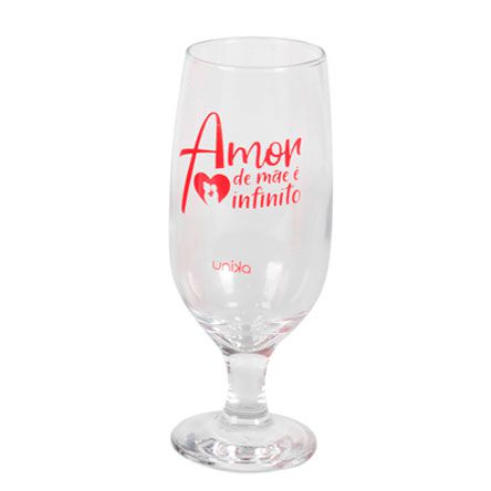 Taça de Vidro Amor de Mãe é Infinito 300ml UNIKA