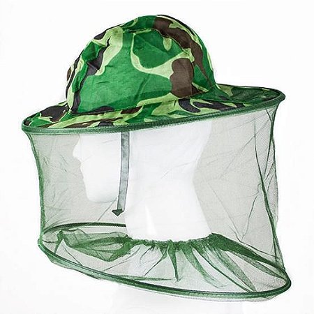 Protetor de Chapéu contra Inseto Mosquito ao Ar Livre - Cor Verde
