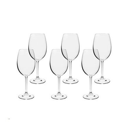 Jogo de Taças de Cristal para Vinho Tinto Gastro 450ml com 06 Peças ETILUX