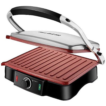 Grill Mondial Press Grill de 2.000 Watts Antiaderente 220V ~ 50 / 60 Hz - Cor Preto