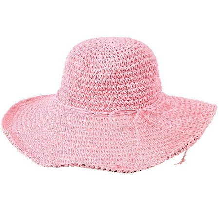 Chapéu Feminino Floppy Praia em Tressê com Aba Grande