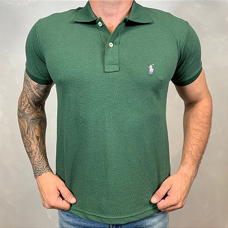Polo Masculina PRL Verde Acapulco Básica
