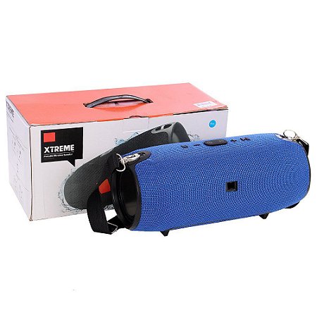 Caixa Som Xtreme Multifuncional Bluetooth Alça 3000mAh - Cor Azul