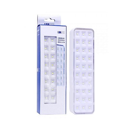 Lâmpada Luminária de Emergência 30 Leds 2w LUATEK Branca