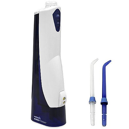 Irrigador Bucal WATERPIK Cordless Waterflosser WP-360E2 148ml Recarregável Branco com Azul