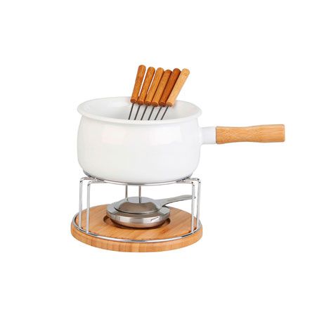 Fondue de Cerâmica Moritz com 11 Peças Branco ETILUX