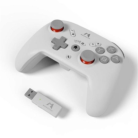 Games - Gamepad sem Fio M073 Wireless Gamepad Compatível para Pc Android Ios Xbox360 One-key - Cor Branco
