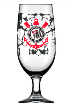 Taça Floripa de Vidro para Cerveja Corinthians 300ml ALLMIX