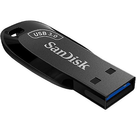 Pen Drive de 256GB SanDisk Ultra Shift SDCZ410-256G-G46 USB 3.0 - Cor Preto