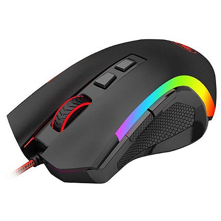 GAMES - Mouse Gaming REDRAGON Griffin M607 USB até 7.200 DPI com Backlight RGB Chroma Preto