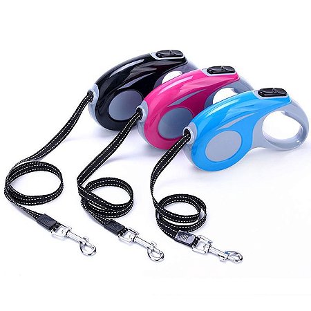 PET - Coleira para Cães e Gatos Pequenos e Médios Retrátil Automático