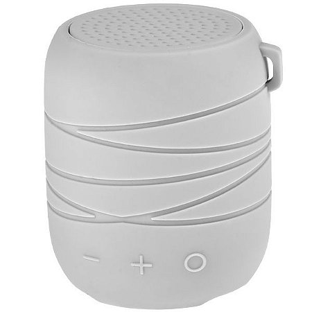 Speaker Quanta QTSPB60 3 Watts com Bluetooth / Slot para Micro SD e Rádio FM Cinza Claro