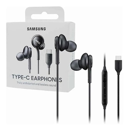 Fone de Ouvido Estéreo Akg Usb-c Samsung Preto