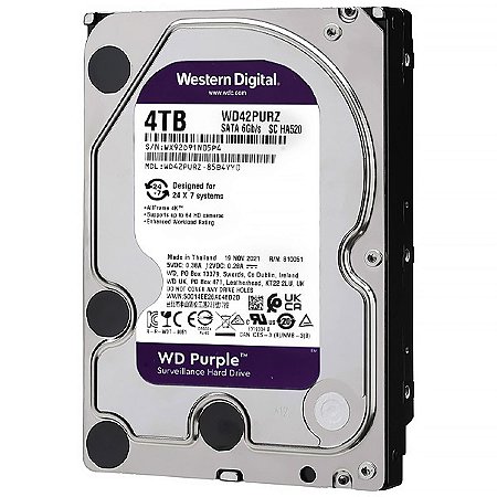 HD Interno WESTERN DIGITAL 4TB 3.5" Purple WD42PURZ 5400rpm