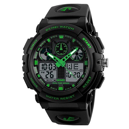 Relógio Masculino SKMEI 1270 Quartzo Digital Eletrônico Moda Dual Time